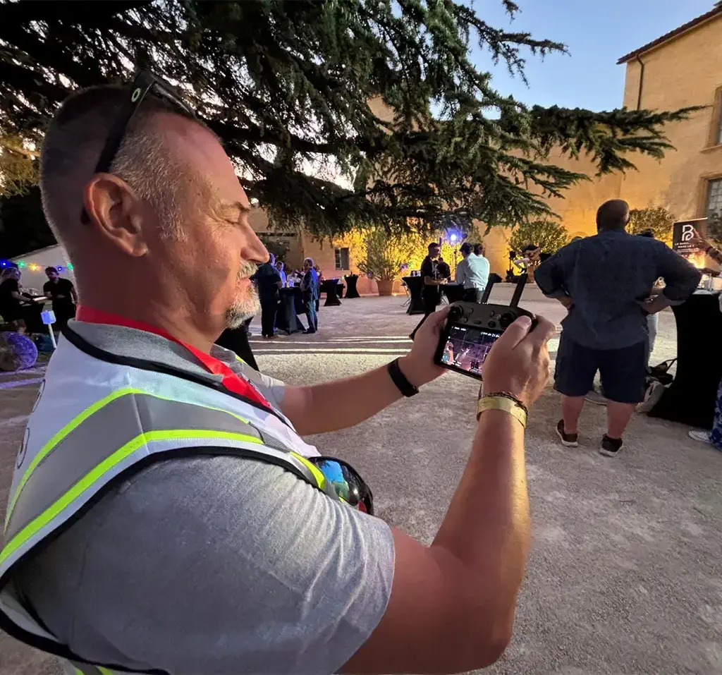 photographie evenementielle par drone aix en provence business est dans le pré